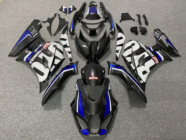 Carbon Fiber Style & Blue 2017-2019 Suzuki GSXR 1000 Motorcycle Fairings Carbon Fiber Style & Blue 2017-2019 Suzuki GSXR 1000 Motorcycle Fairings