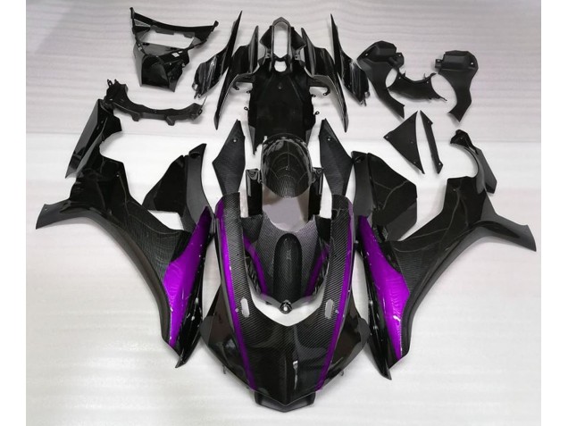 Carbon Fiber Style & Purple 2015-2019 Yamaha R1 Motorcycle Fairings Carbon Fiber Style & Purple 2015-2019 Yamaha R1 Motorcycle Fairings
