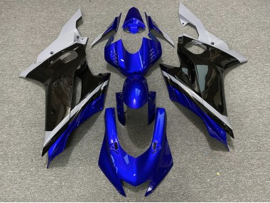 Cement Black and Blue 2017-2019 Yamaha R6 Motorcycle Fairings