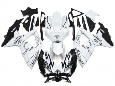 Custom Corona Special with White 2008-2010 Suzuki GSXR 600-750 Motorcycle Fairings