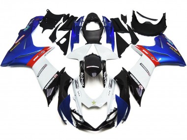 Custom Logos with Blue and Red 2011-2020 Suzuki GSXR 600-750 Motorcycle Fairings