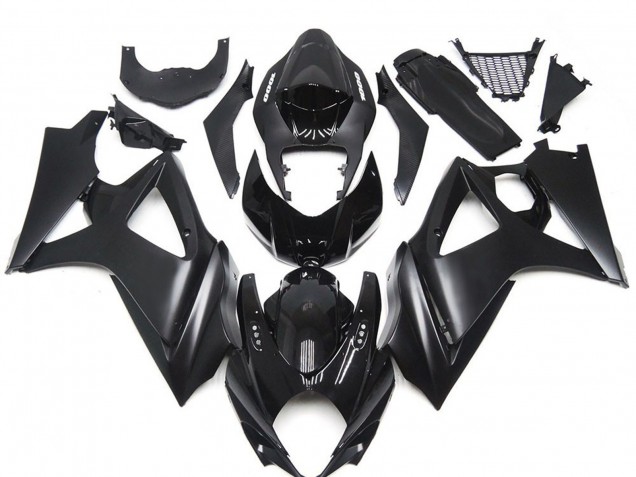Custom Matte Black Slick 2007-2008 Suzuki GSXR 1000 Motorcycle Fairings Custom Matte Black Slick 2007-2008 Suzuki GSXR 1000 Motorcycle Fairings