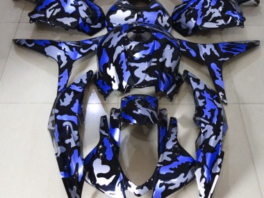 Dark Blue Snow Camo 2009-2012 Honda CBR600RR Motorcycle Fairings