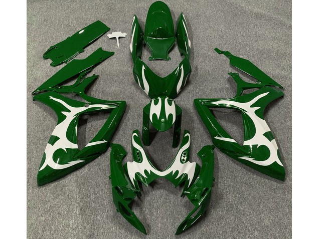 Dark Green & White 2006-2007 Suzuki GSXR 600-750 Motorcycle Fairings Dark Green & White 2006-2007 Suzuki GSXR 600-750 Motorcycle Fairings
