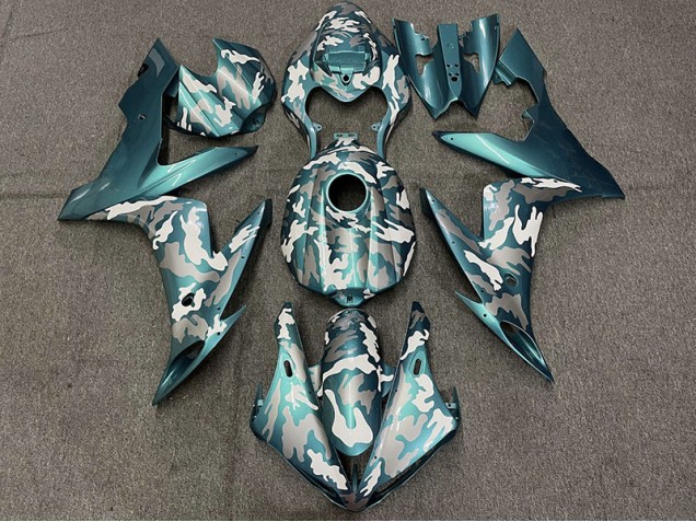 Dark Teal Camo 2004-2006 Yamaha R1 Motorcycle Fairings Dark Teal Camo 2004-2006 Yamaha R1 Motorcycle Fairings