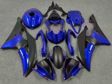 Deep Blue and Matte Black 2008-2016 Yamaha R6 Motorcycle Fairings