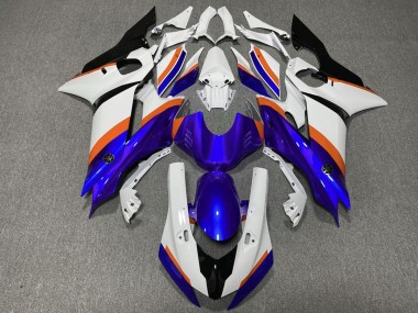 Deep Blue and Orange 2017-2019 Yamaha R6 Motorcycle Fairings