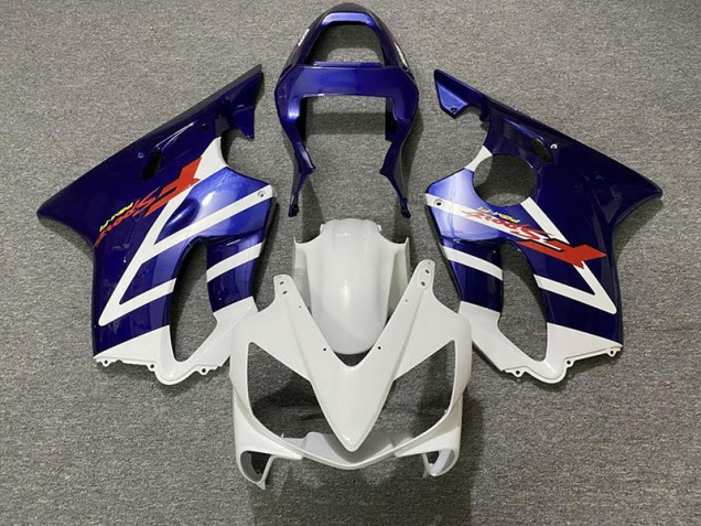 Deep Blue and White 2001-2003 Honda CBR600 F4i Motorcycle Fairings Deep Blue and White 2001-2003 Honda CBR600 F4i Motorcycle Fairings