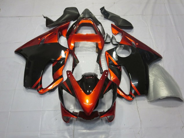 Deep Orange and Black 2001-2003 Honda CBR600 F4i Motorcycle Fairings Deep Orange and Black 2001-2003 Honda CBR600 F4i Motorcycle Fairings