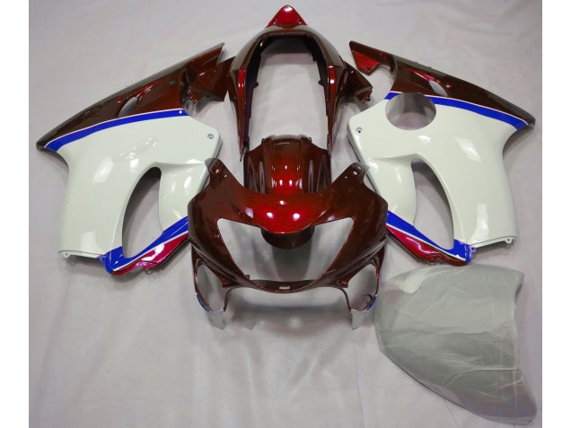 Deep Red and Blue 1999-2000 Honda CBR600 F4 Motorcycle Fairings Deep Red and Blue 1999-2000 Honda CBR600 F4 Motorcycle Fairings