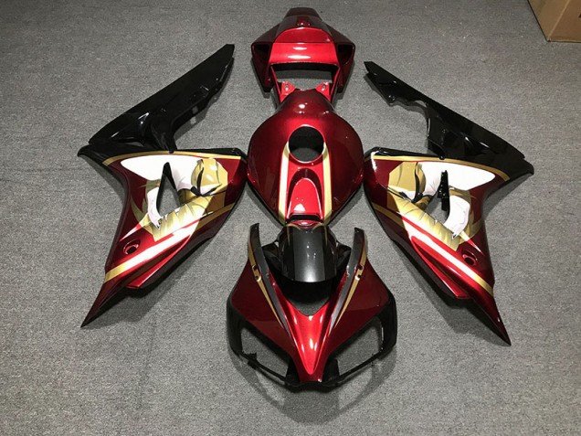 Deep Red & Gold 2006-2007 Honda CBR1000RR Motorcycle Fairings Deep Red & Gold 2006-2007 Honda CBR1000RR Motorcycle Fairings