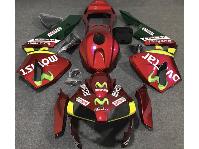 Deep Red Movistar 2003-2004 Honda CBR600RR Motorcycle Fairings Deep Red Movistar 2003-2004 Honda CBR600RR Motorcycle Fairings