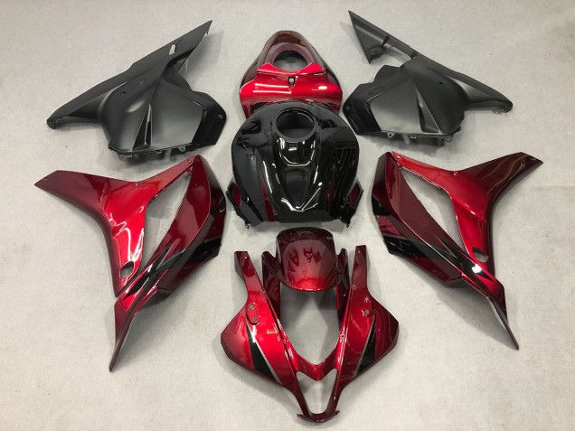 Deep Red with Black 2009-2012 Honda CBR600RR Motorcycle Fairings Deep Red with Black 2009-2012 Honda CBR600RR Motorcycle Fairings