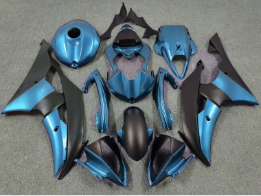 Electric Blue and Matte Black 2008-2016 Yamaha R6 Motorcycle Fairings