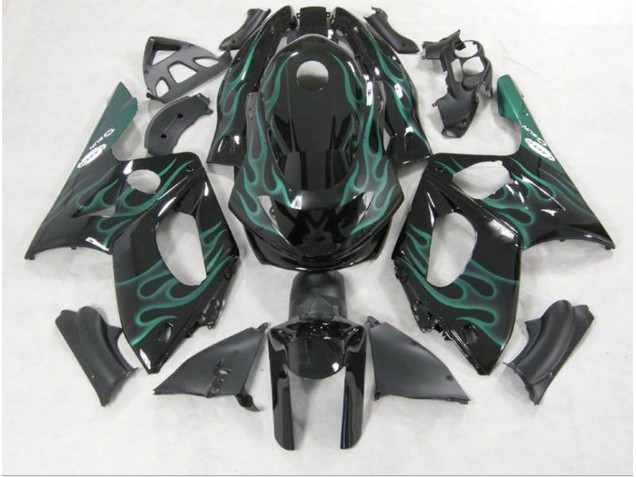 Emerald Green Flame 1998-2007 Yamaha YZF600 Motorcycle Fairings Emerald Green Flame 1998-2007 Yamaha YZF600 Motorcycle Fairings