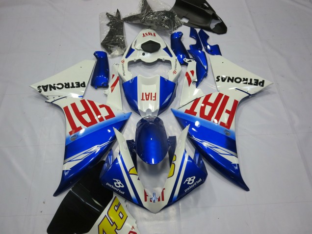 Fiat with Light Blue 2013-2014 Yamaha R1 Motorcycle Fairings Fiat with Light Blue 2013-2014 Yamaha R1 Motorcycle Fairings