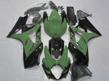 Forest Green and Black 2007-2008 Suzuki GSXR 1000 Motorcycle Fairings