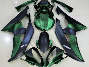 Forest Green and Matte Black 2008-2016 Yamaha R6 Motorcycle Fairings