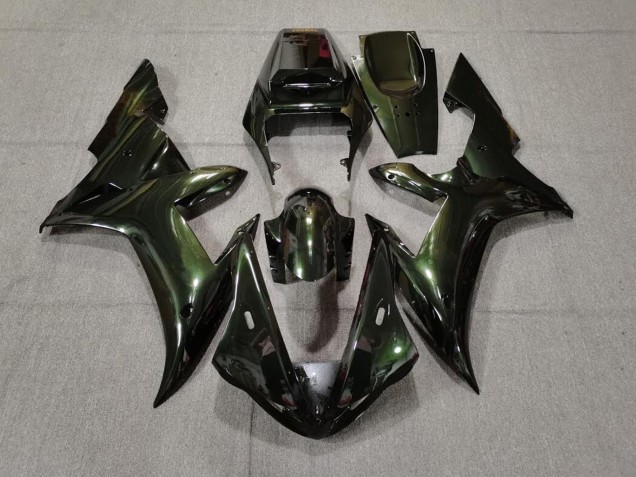 Forest Green & Gold 2002-2003 Yamaha R1 Motorcycle Fairings Forest Green & Gold 2002-2003 Yamaha R1 Motorcycle Fairings