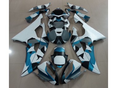 Glacier Blue Snow Camo 2008-2016 Yamaha R6 Motorcycle Fairings