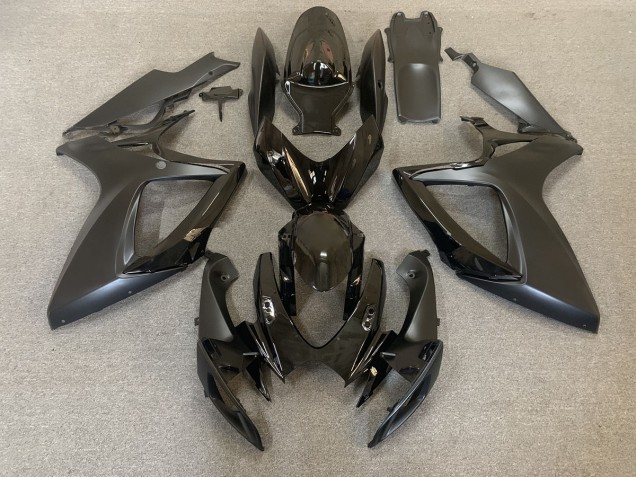 Gloss and Matte Black 2006-2007 Suzuki GSXR 600-750 Motorcycle Fairings Gloss and Matte Black 2006-2007 Suzuki GSXR 600-750 Motorcycle Fairings