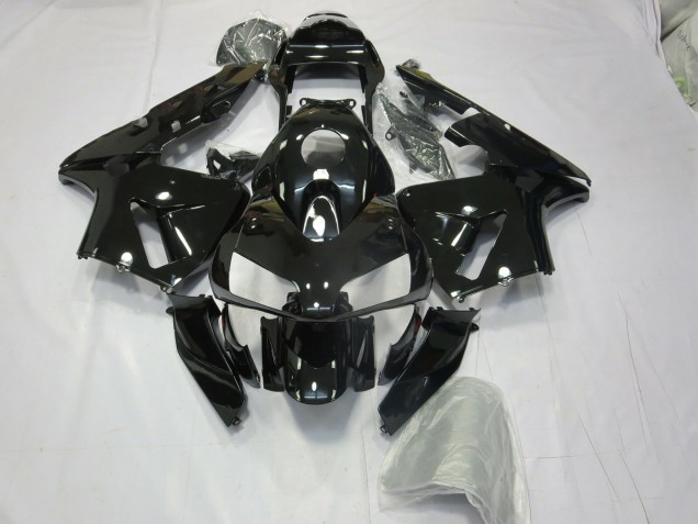 Gloss Black 2003-2004 Honda CBR600RR Motorcycle Fairings Gloss Black 2003-2004 Honda CBR600RR Motorcycle Fairings
