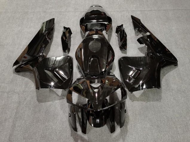 Gloss Black 2005-2006 Honda CBR600RR Motorcycle Fairings Gloss Black 2005-2006 Honda CBR600RR Motorcycle Fairings