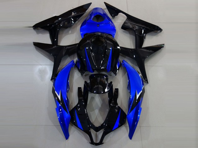 Gloss Black and Blue 2007-2008 Honda CBR600RR Motorcycle Fairings Gloss Black and Blue 2007-2008 Honda CBR600RR Motorcycle Fairings