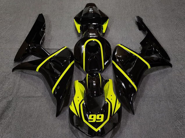 Gloss Black and Bright Yellow 2006-2007 Honda CBR1000RR Motorcycle Fairings Gloss Black and Bright Yellow 2006-2007 Honda CBR1000RR Motorcycle Fairings