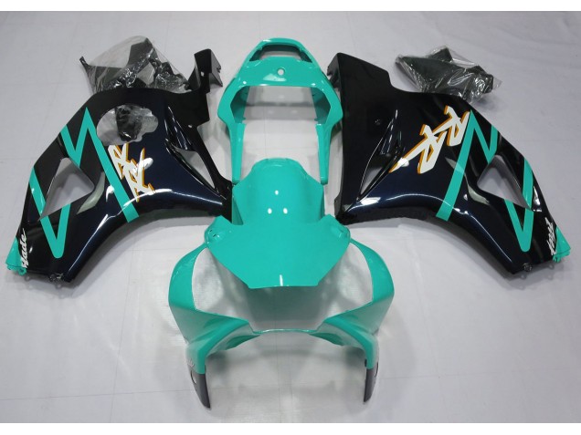 Gloss Black and Cyan 2002-2003 Honda CBR954 Motorcycle Fairings Gloss Black and Cyan 2002-2003 Honda CBR954 Motorcycle Fairings