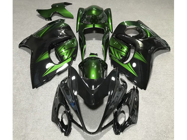 Gloss Black and Deep Green 2008-2019 Suzuki GSXR 1300 Motorcycle Fairings Gloss Black and Deep Green 2008-2019 Suzuki GSXR 1300 Motorcycle Fairings