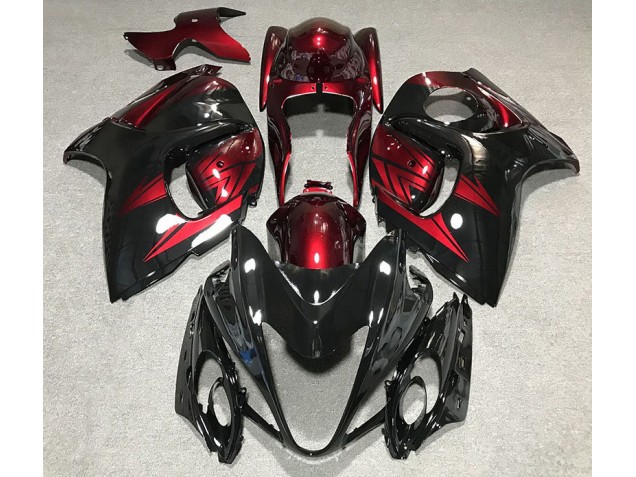 Gloss Black and Deep Red 2008-2019 Suzuki GSXR 1300 Motorcycle Fairings Gloss Black and Deep Red 2008-2019 Suzuki GSXR 1300 Motorcycle Fairings