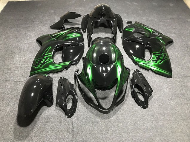Gloss Black and Green 2008-2019 Suzuki GSXR 1300 Motorcycle Fairings Gloss Black and Green 2008-2019 Suzuki GSXR 1300 Motorcycle Fairings