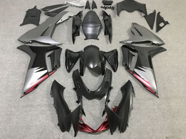 Gloss Black and Matte Grey 2011-2020 Suzuki GSXR 600-750 Motorcycle Fairings