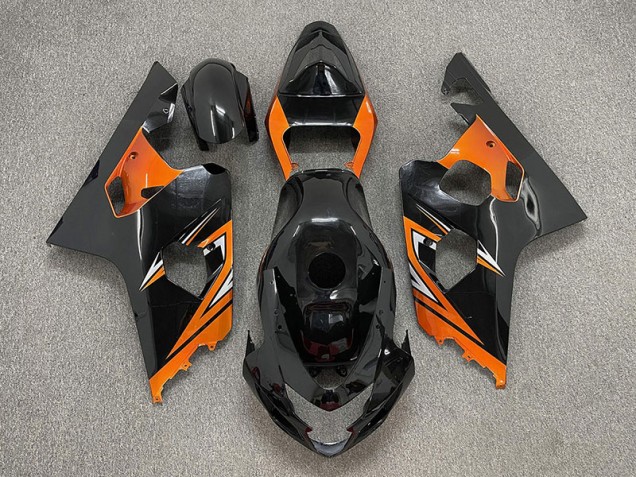 Gloss Black and Orange 2004-2005 Suzuki GSXR 600-750 Motorcycle Fairings Gloss Black and Orange 2004-2005 Suzuki GSXR 600-750 Motorcycle Fairings