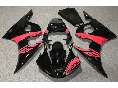 Gloss Black and Red 2003-2005 Yamaha R6 Motorcycle Fairings
