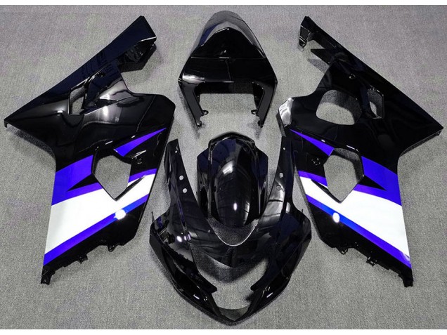 Gloss Black & Blue 2004-2005 Suzuki GSXR 600-750 Motorcycle Fairings Gloss Black & Blue 2004-2005 Suzuki GSXR 600-750 Motorcycle Fairings
