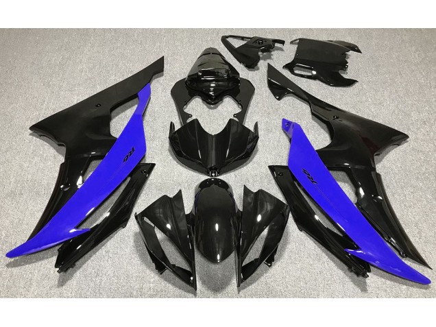 Gloss Black & Blue 2008-2016 Yamaha R6 Motorcycle Fairings Gloss Black & Blue 2008-2016 Yamaha R6 Motorcycle Fairings