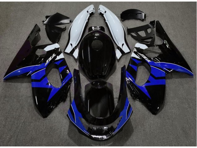 Gloss Black Blue and White 1998-2007 Yamaha YZF600 Motorcycle Fairings
