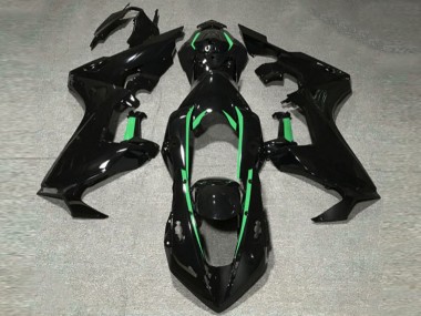 Gloss Black & Forest Green Lining 2017-2019 Honda CBR1000RR Motorcycle Fairings