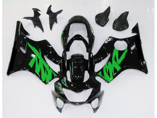 Gloss Black & Green 1999-2000 Honda CBR600 F4 Motorcycle Fairings Gloss Black & Green 1999-2000 Honda CBR600 F4 Motorcycle Fairings