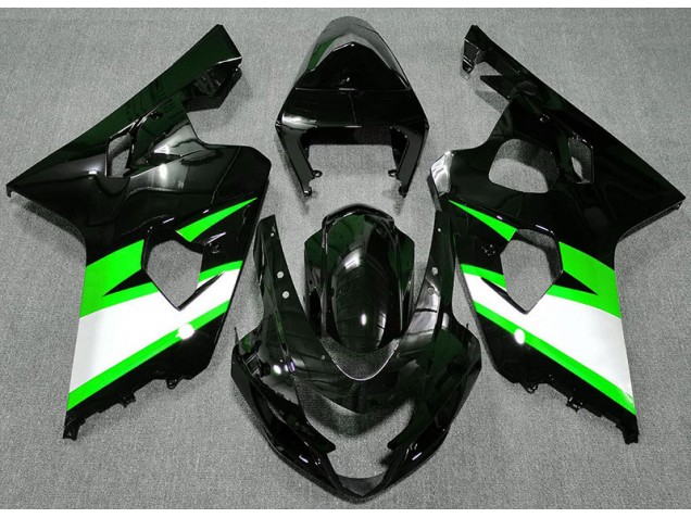 Gloss Black & Green 2004-2005 Suzuki GSXR 600-750 Motorcycle Fairings Gloss Black & Green 2004-2005 Suzuki GSXR 600-750 Motorcycle Fairings