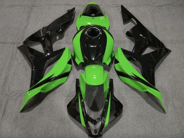 Gloss Black & Green 2007-2008 Honda CBR600RR Motorcycle Fairings