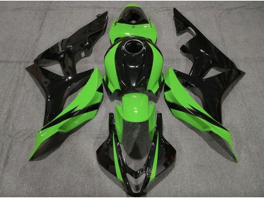 Gloss Black & Green 2007-2008 Honda CBR600RR Motorcycle Fairings