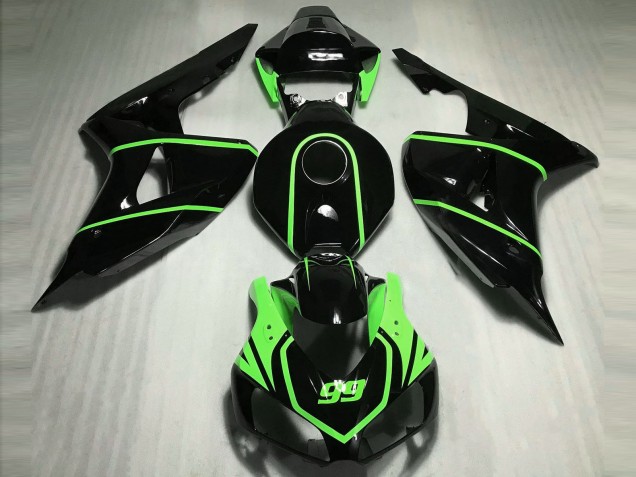 Gloss Black High Viz Green 2006-2007 Honda CBR1000RR Motorcycle Fairings Gloss Black High Viz Green 2006-2007 Honda CBR1000RR Motorcycle Fairings