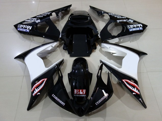 Gloss Black & logos 2006-2007 Yamaha R6 Motorcycle Fairings Gloss Black & logos 2006-2007 Yamaha R6 Motorcycle Fairings