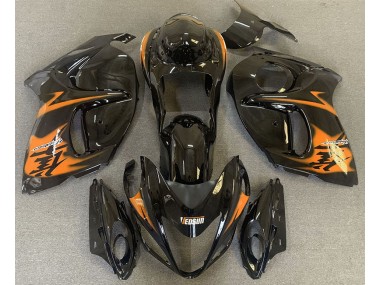 Gloss Black & Orange 2008-2019 Suzuki GSXR 1300 Motorcycle Fairings