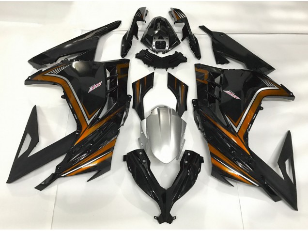Gloss Black & Orange 2013-2018 Kawasaki Ninja 300 Motorcycle Fairings Gloss Black & Orange 2013-2018 Kawasaki Ninja 300 Motorcycle Fairings