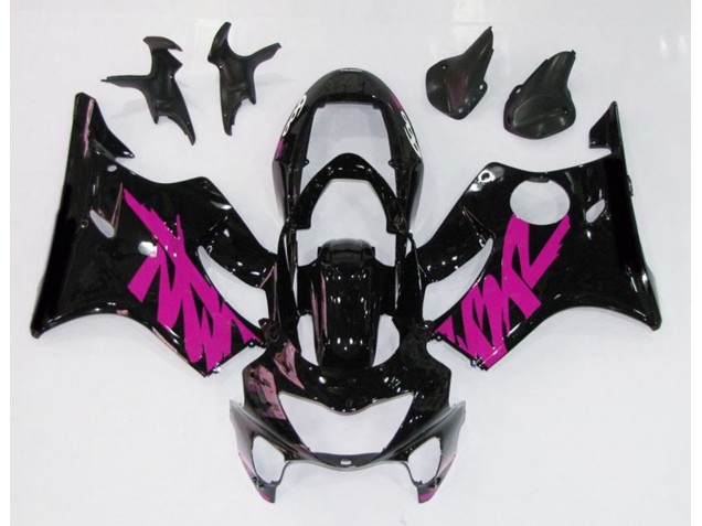 Gloss Black & Pink 1999-2000 Honda CBR600 F4 Motorcycle Fairings Gloss Black & Pink 1999-2000 Honda CBR600 F4 Motorcycle Fairings