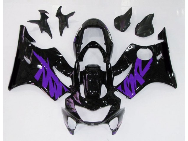 Gloss Black & Purple 1999-2000 Honda CBR600 F4 Motorcycle Fairings Gloss Black & Purple 1999-2000 Honda CBR600 F4 Motorcycle Fairings